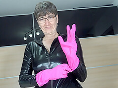 Handjob In My Latex Catsuit - HotMilf