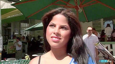 Curvy Brunette Ebony Babe Likes This Beach Boy And His Bbc