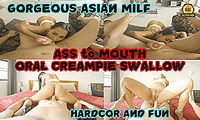 Gorgeous Asian Milf Ass To Mouth Cum Swallow