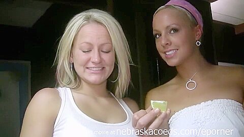 Friends Shoving Glass Dildos Into Each Others Cunts