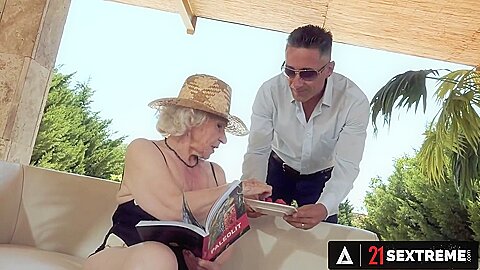 Naughty Grandma Gets Her Old Pussy Fucked Hard