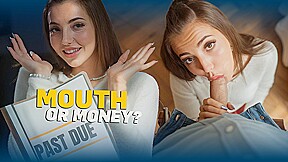 DEBT4k. Sloppy blowjob and sweet pussy for debt