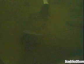 Coffee pot pissing office slut with spex