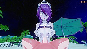 Rosaria Gets Fucked At The Beach From Your Pov - Genshin Impact Hentai