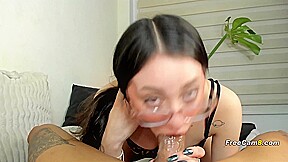 Deepthroats and Guzzles Every Drop of Thick Cock