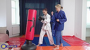 57 Year Old Milf Diana Gets Wet With 26 Year Old Ellis In This Old & Young Lesbian Sexfight Match - MatureNl