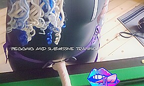 Submissive Slut Watches A Pegging
