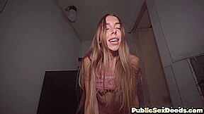 Fooled slut bounces on stranger cock