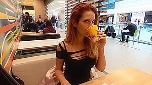 Public Cum Drinking In A Mall, Then Wait 20 Min In A Line With Sperm In Mouth To Order A Coffe Tasty