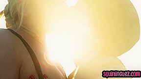 Bigtitted lez cougar facesitting on GF