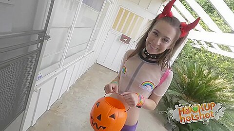 Slim Gets Banged After Trick Or Treating